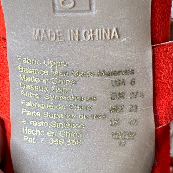 Christian Siriano for Payless Red Strappy Heels Pointed Toe Womens Size 6 - Picture 8 of 9